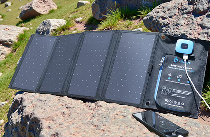 BigBlue 28W foldable solar charger for outdoor gaming