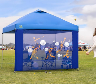 Pop-up canopy tent for outdoor gaming setup shelter